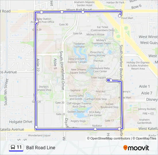 11 Bus Line Map