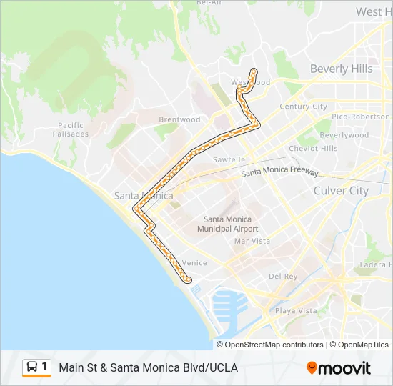 1 Bus Line Map