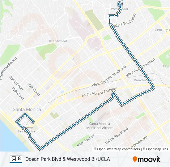 8 Bus Line Map