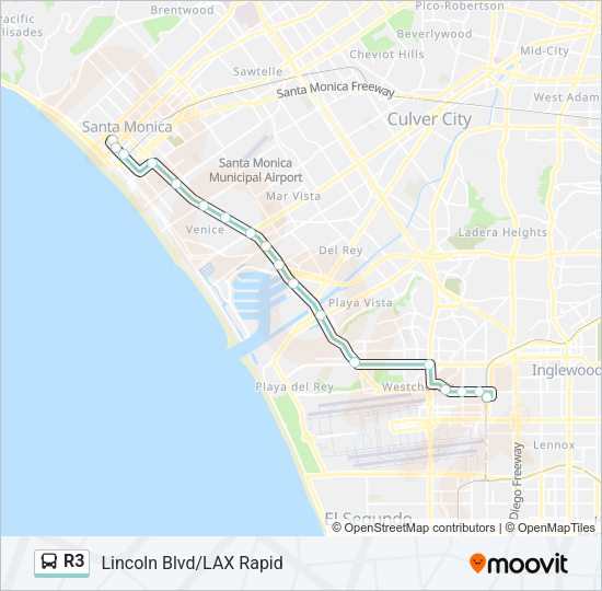 R3 Bus Line Map