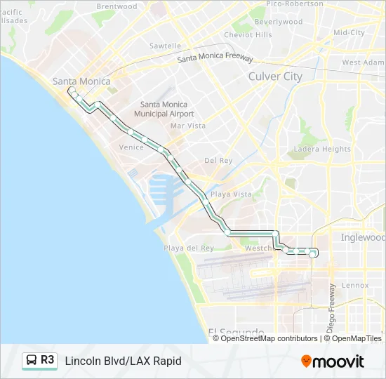R3 Bus Line Map