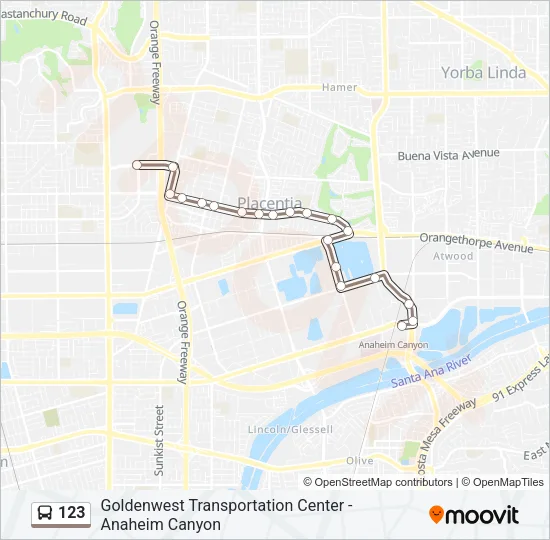 123 Bus Line Map