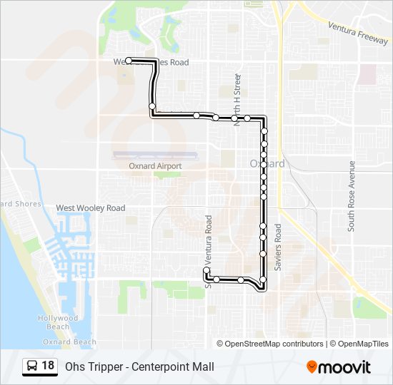 18 bus Line Map