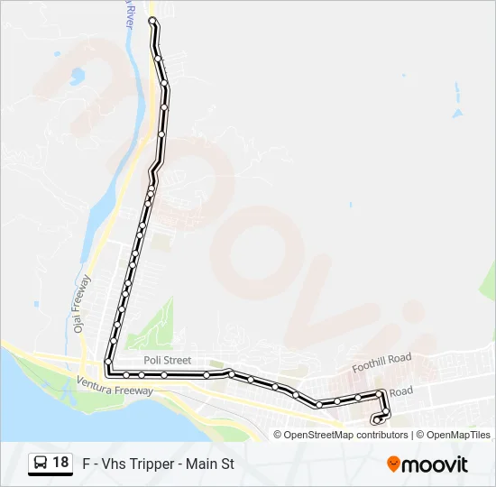 18 Bus Line Map
