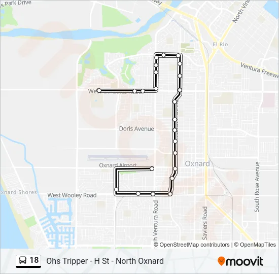 18 Bus Line Map
