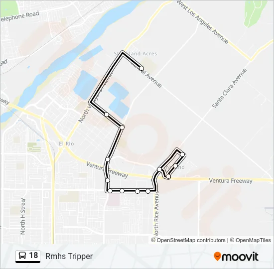 18 Bus Line Map