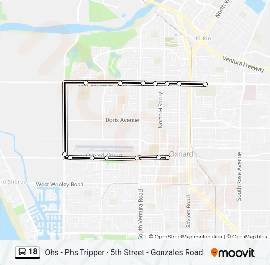 18 Bus Line Map