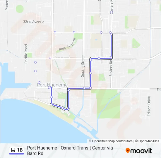 1B Bus Line Map