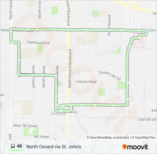 4B Bus Line Map