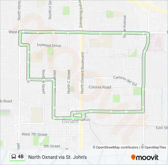 4B Bus Line Map