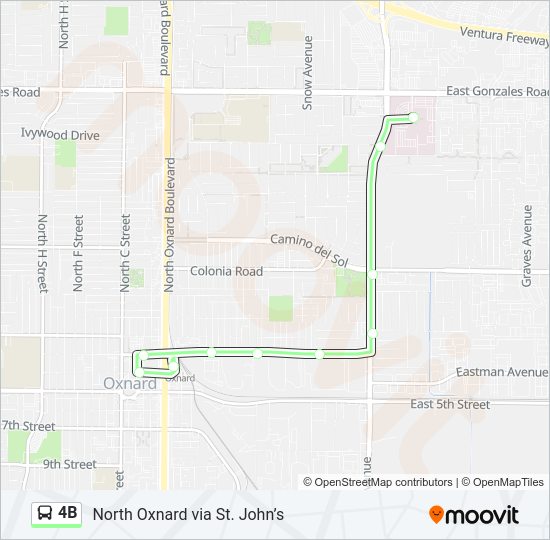 4B Bus Line Map