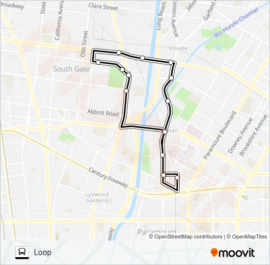 EASTSIDE ROUTE Bus Line Map