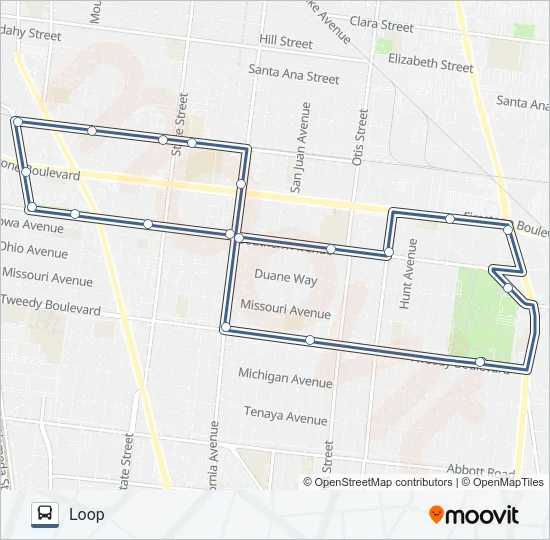 WESTSIDE ROUTE Bus Line Map