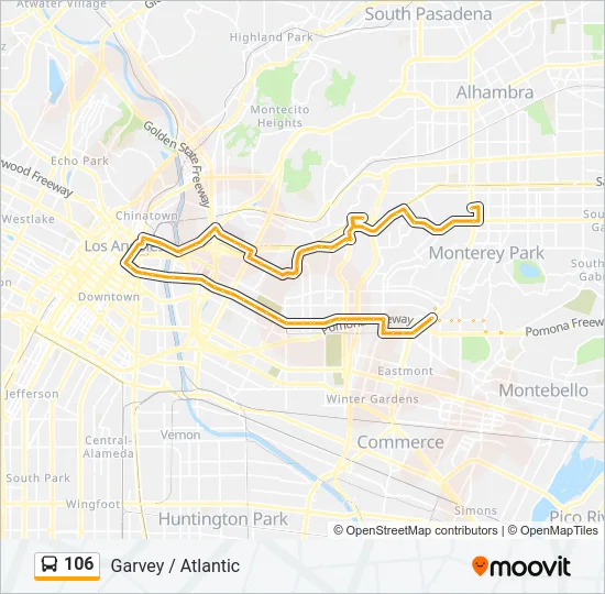 106 Bus Line Map
