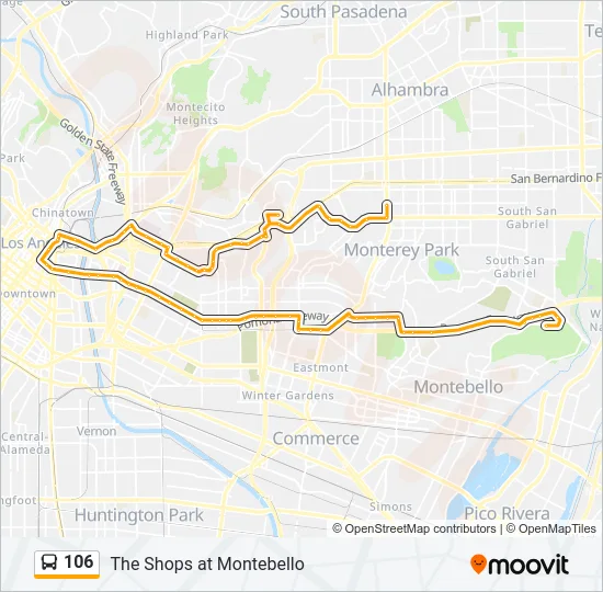 106 Bus Line Map