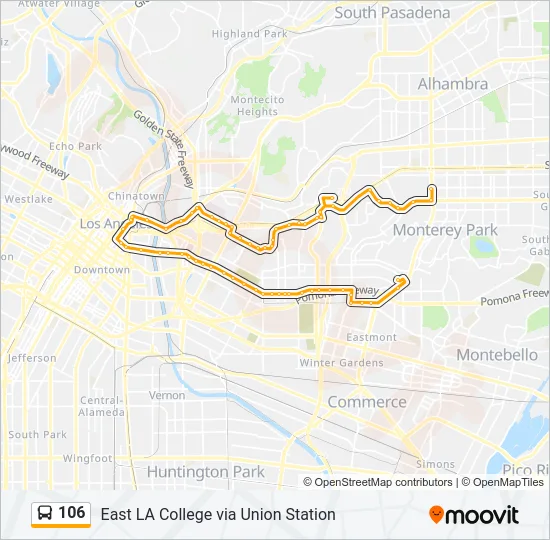 106 Bus Line Map