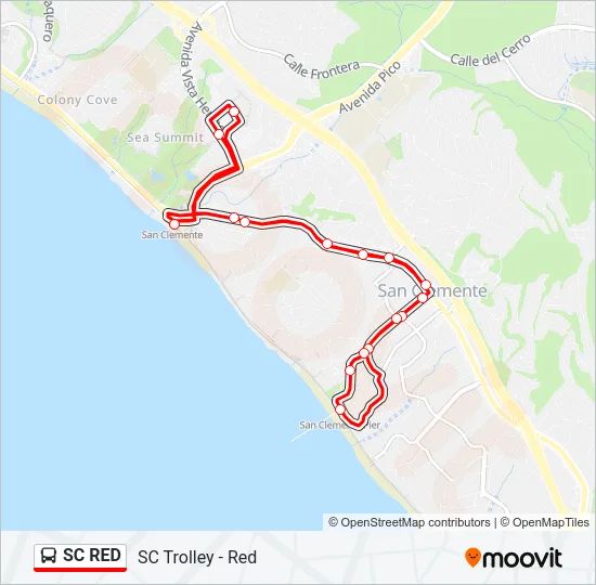 SC RED Bus Line Map
