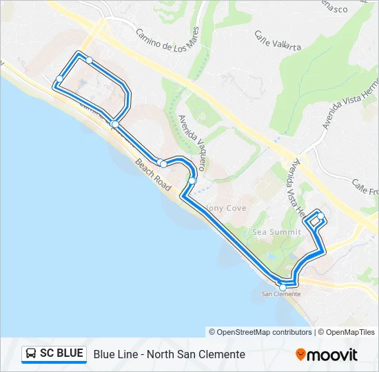 SC BLUE Bus Line Map