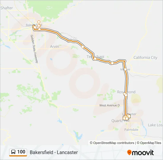 100 Bus Line Map
