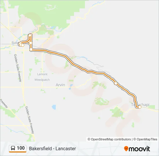100 Bus Line Map