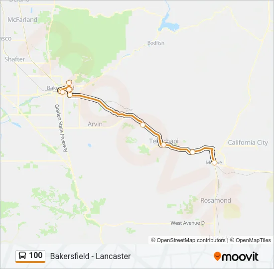 100 Bus Line Map