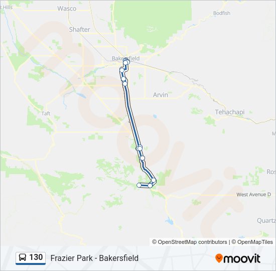 130 Bus Line Map