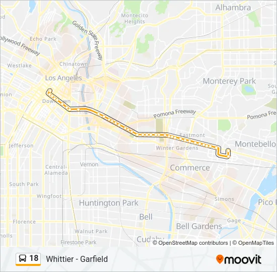 18 Bus Line Map