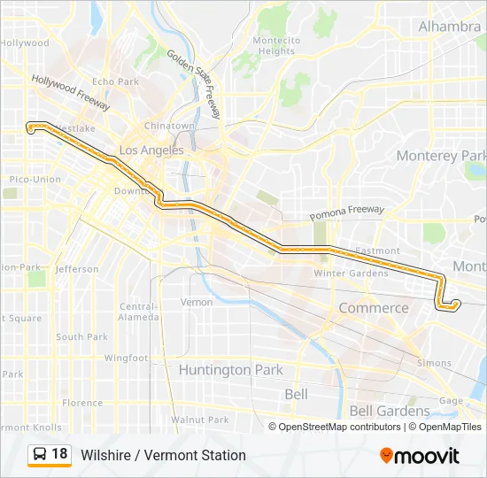 18 Bus Line Map