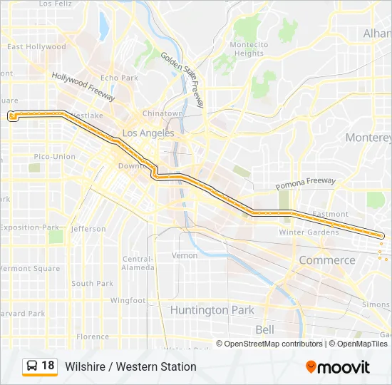 18 Bus Line Map