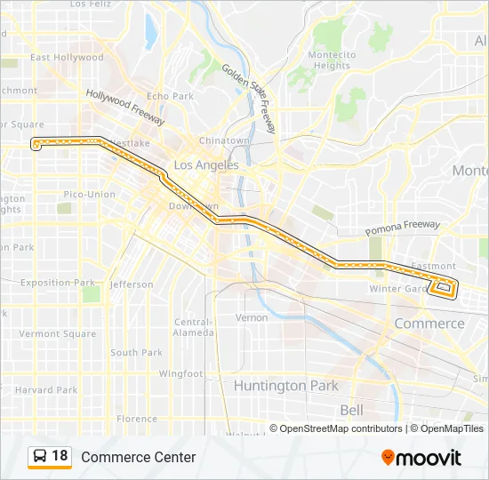 18 Bus Line Map