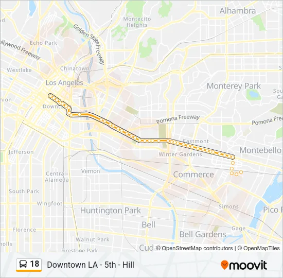 18 Bus Line Map