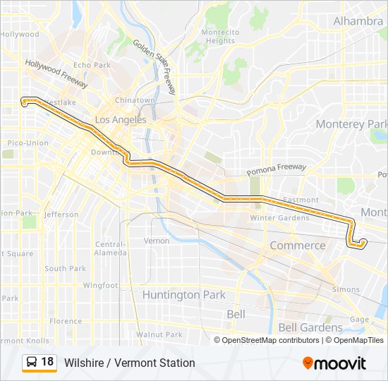 18 bus Line Map