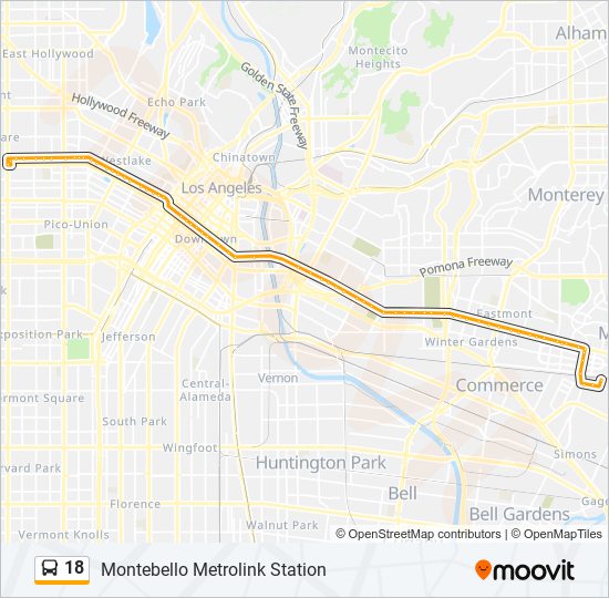 Mapa de 18 de autobús