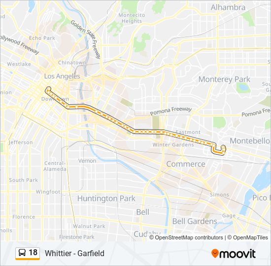 Mapa de 18 de autobús