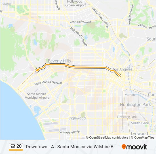 20 Route: Schedules, Stops & Maps - Downtown LA - 6th - Main (Updated)