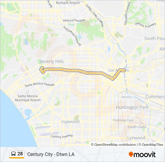 28 bus Line Map