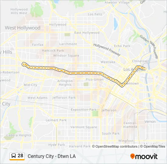 28 Bus Line Map