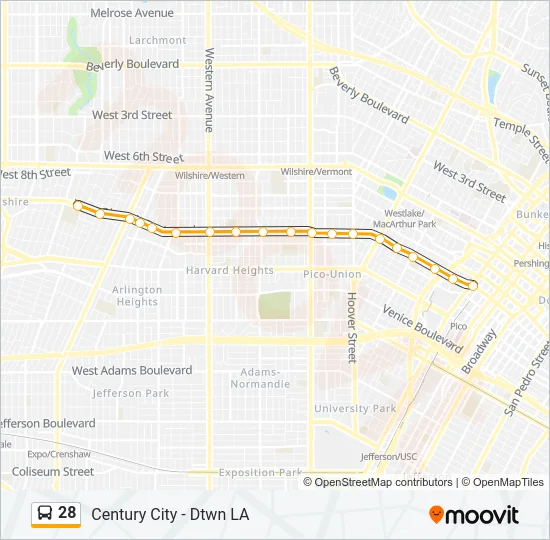 28 Bus Line Map