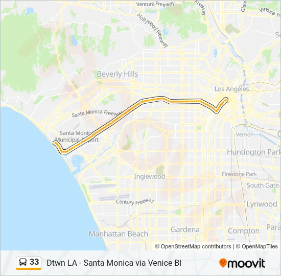 33 Bus Line Map