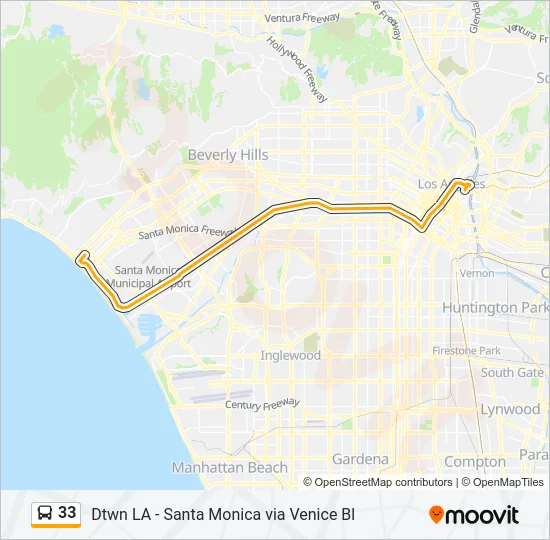 33 Bus Line Map