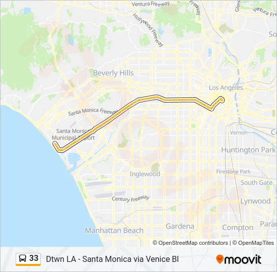 33 Bus Line Map