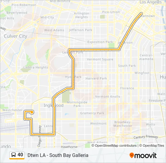 40 Bus Line Map