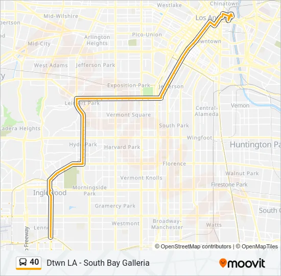 40 Bus Line Map