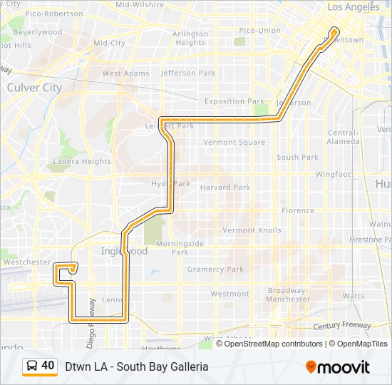 40 Bus Line Map