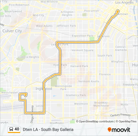 40 Bus Line Map