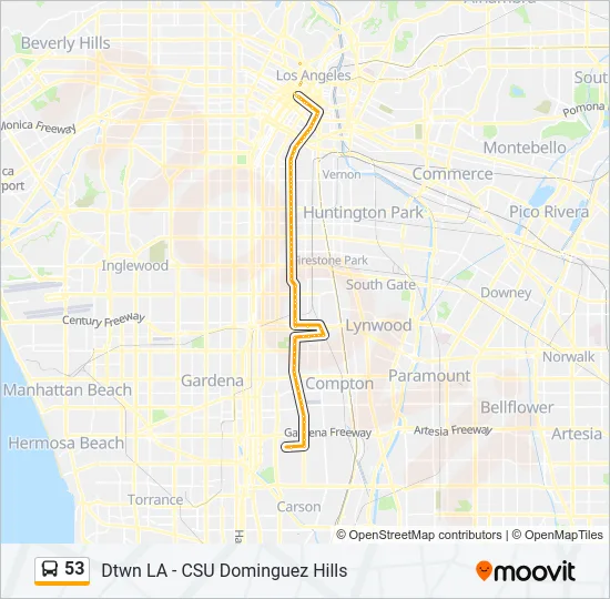 53 Bus Line Map