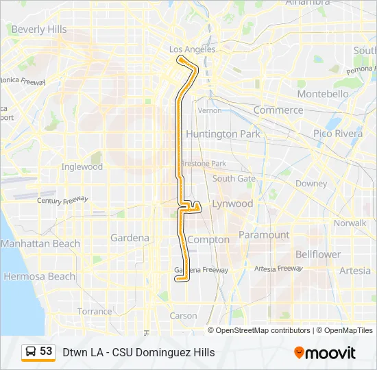 53 Bus Line Map