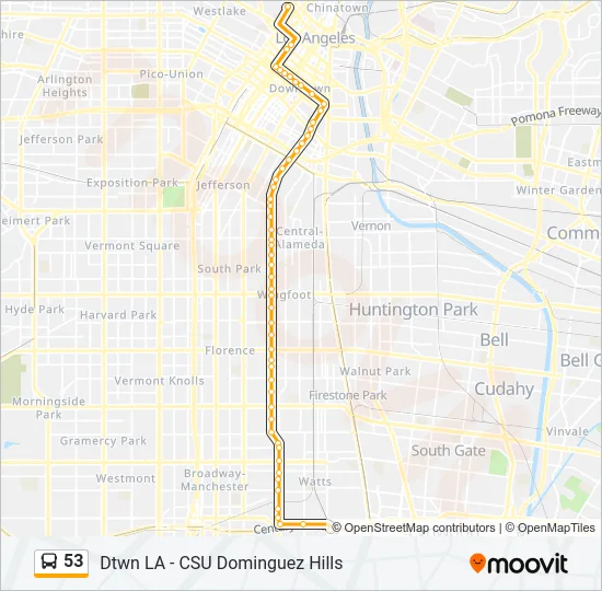 53 Bus Line Map