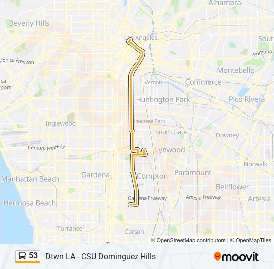 53 bus Line Map