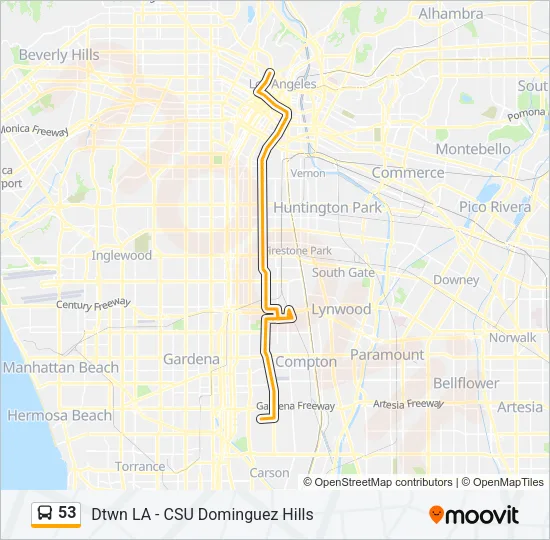 53 Bus Line Map